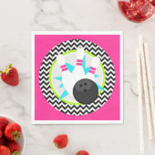 ネオンシェブロンボーリングパーティー紙ナプキンス スタンダードランチョンナプキン (インサイチュ)