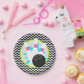 ネオンシェブロンボーリング紙パーティープレート ペーパープレート (パーティー)