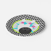 ネオンシェブロンボーリング紙プレート ペーパープレート (アングル)