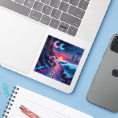 ネオンシティスカイラインパスウェイステッカー シール (ノートパソコンとiPhone)