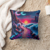 ネオンシティスカイライン路枕 クッション (ブランケット)