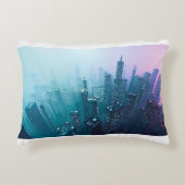 ネオンシベに超高層ビルを配置する未来の繁華街 アクセントクッション (正面)
