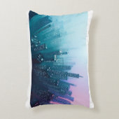 ネオンシベに超高層ビルを配置する未来の繁華街 アクセントクッション (正面(垂直))