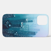 ネオンシベに超高層ビルを配置する未来の繁華街 Case-Mate iPhoneケース (裏面 (横))