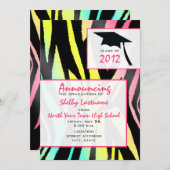 ネオンシマウマの2012年の卒業の発表 招待状 (正面/裏面)