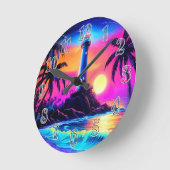 ネオンシーサイドビーコン3 ラウンド壁時計 (傾斜)