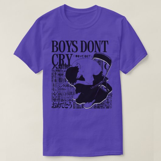 ネオンジェネシスエヴァンゲリオンシンジジ碇少年が泣かない Tシャツ (デザイン正面)