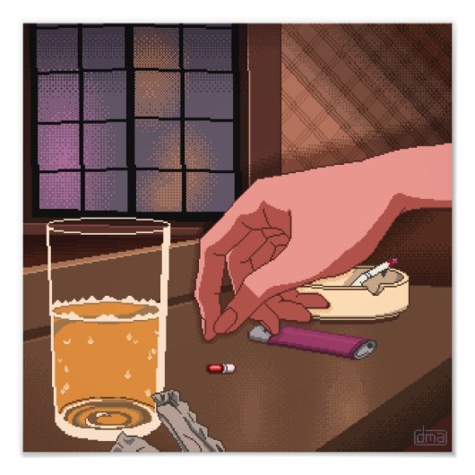 ネオンジェネシスエヴァンゲリオンピクセルアートフォトプリント フォトプリント            (正面)