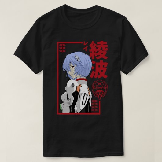 ネオンジェネシスエヴァンゲリオンレイ綾波 Tシャツ (デザイン正面)