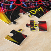 ネオンジサイケデリックグソーパズル1 ジグソーパズル (側面)