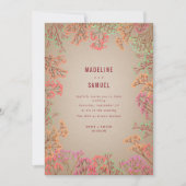 ネオンジプシーソフィラ植物学ホットピ結婚ンクズインビタ 招待状 (正面)