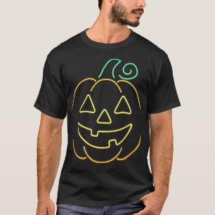 ネオンジャック・オ・ランタン・ハロウィンTシャツ: Tシャツ