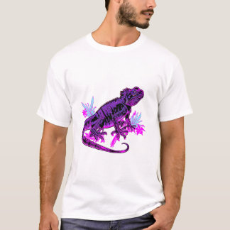 ネオンジャングルのイグアナTシャツ Tシャツ