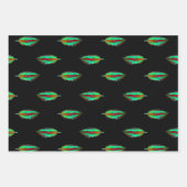 ネオンジャングルカラフルリーフ ラッピングペーパーシート (正面2)