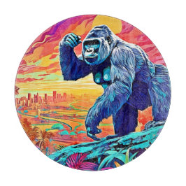 ネオンジャングルゴリラアーバンファンタジー カッティングボード