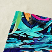 ネオンジャングルゴリラアーバンファンタジー ビーチタオル (インサイチュ)