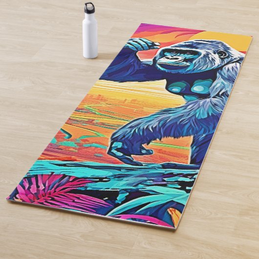 ネオンジャングルゴリラアーバンファンタジー ヨガマット (インサイチュ)