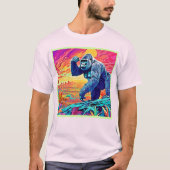 ネオンジャングルゴリラアーバンファンタジー Tシャツ (正面)