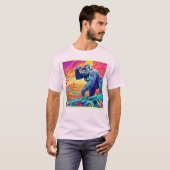 ネオンジャングルゴリラアーバンファンタジー Tシャツ (正面フル)