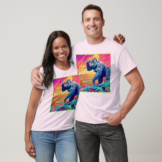 ネオンジャングルゴリラアーバンファンタジー Tシャツ (ユニセックス)