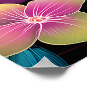 ネオンジャングルタイガー鮮やか – サイバーパンク野生動物アート ポスター (角)