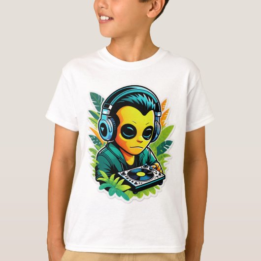 ネオンジャングルDJのビブラ Tシャツ (正面)