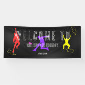 ネオンジャンプ子供たち9thバースデーパーティーへようこそ 横断幕 (横)