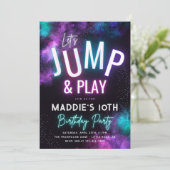 ネオンジャンプ招待状 |トランポリンパーティー 招待状 (スタンド正面)