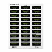 ネオンスウィート16誕生日グローパーティーアドレス ラベル (フルシート)