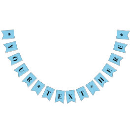 ネオンスカイブルー 単色 | オーダーメイド バンティングフラッグ