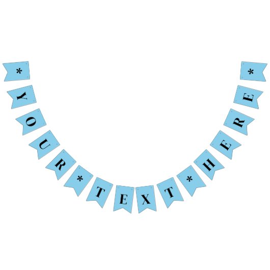 ネオンスカイブルー 単色 | オーダーメイド バンティングフラッグ (全)