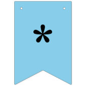 ネオンスカイブルー 単色 | オーダーメイド バンティングフラッグ (第1の旗)