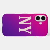 ネオンスカイラインはっきりしたNY - & Chic Case-Mate iPhoneケース (裏面 (横))
