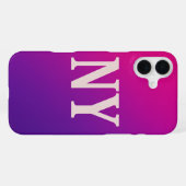 ネオンスカイラインはっきりしたNY - & Chic iPhoneケース (裏面横)