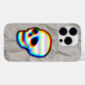 ネオンスカルのイラストレーションくしゃくしゃになった紙 Case-Mate iPhoneケース (裏面 (横))