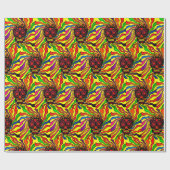 ネオンスカル包装紙 ラッピングペーパー (フラット)