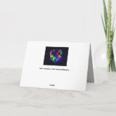 ネオンスカル顔グリーティングカード カード (裏面)