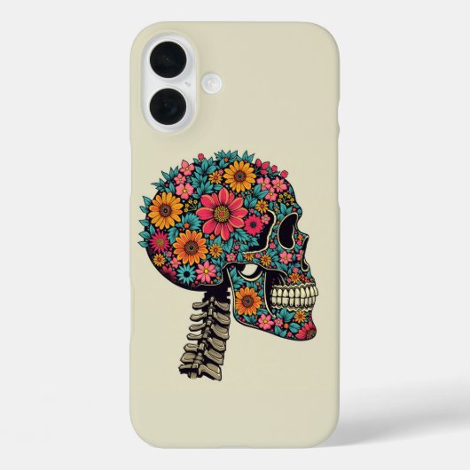 ネオンスカル – ハロウィーンゴシック Case-Mate iPhoneケース (裏面)