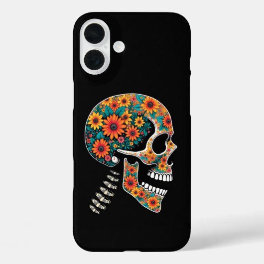 ネオンスカル – ハロウィーンゴシック Case-Mate iPhoneケース (裏面)