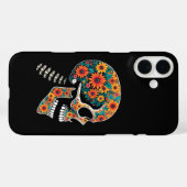 ネオンスカル – ハロウィーンゴシック Case-Mate iPhoneケース (裏面 (横))
