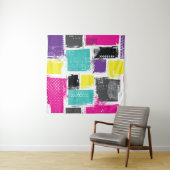 ネオンスクウェアレトロ抽象芸術パターン タペストリー (インサイチュ)