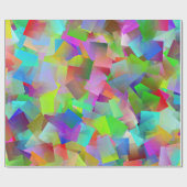 ネオンスクウェア包装紙 ラッピングペーパー (フラット)