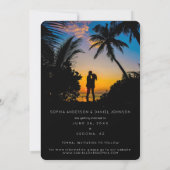 ネオンスクリプト写真の結婚式の日付を保存 セーブザデート (裏面)