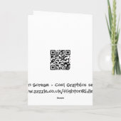 ネオンスクリーム顔誕生日カード カード (裏面)