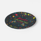 ネオンスケートのパーティーの紙皿 ペーパープレート (アングル)