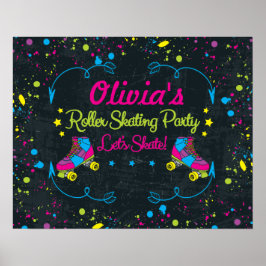 ネオンスケートパーティーポスター ポスター