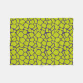 ネオンスタイリッシュパープルヒョウ版動物のスキン フリースブランケット (正面(横))