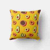 ネオンスタイリッシュフルーツ柄 クッション (裏面)