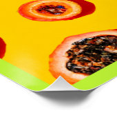 ネオンスタイリッシュフルーツ柄 ポスター (コーナー)