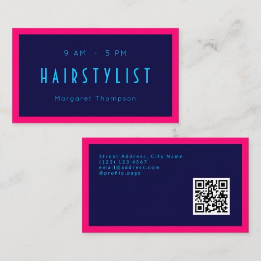 ネオンスタイルによって着色されるカバー 名刺 (正面/裏面)